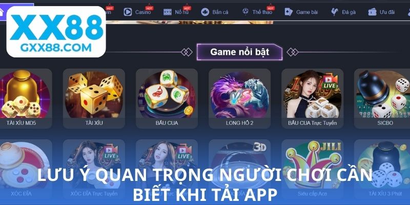 Lưu ý quan trọng người chơi cần biết khi tải app